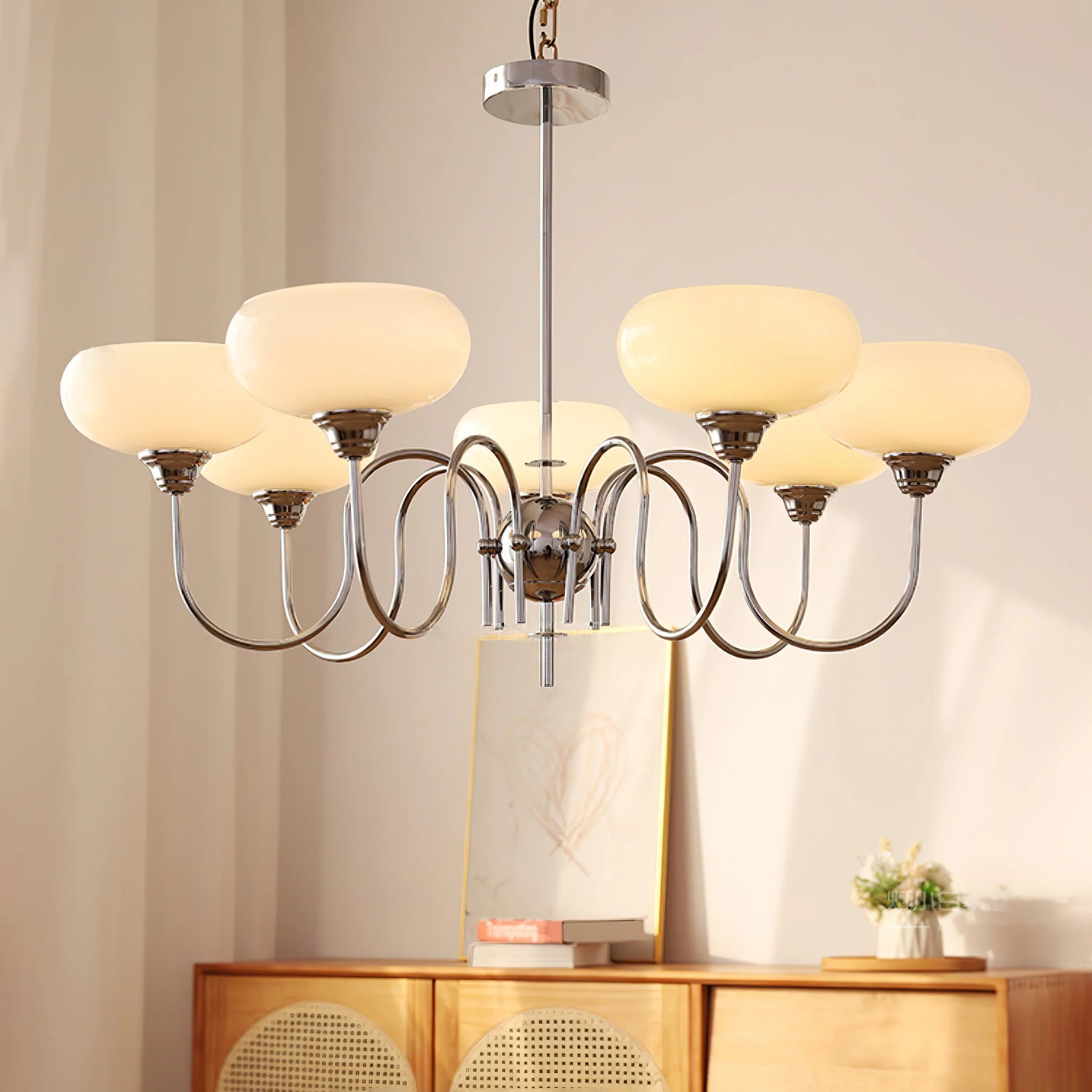 Chandelier Luxe en Verre et Métal – Élégance et Raffinement pour Votre Intérieur
